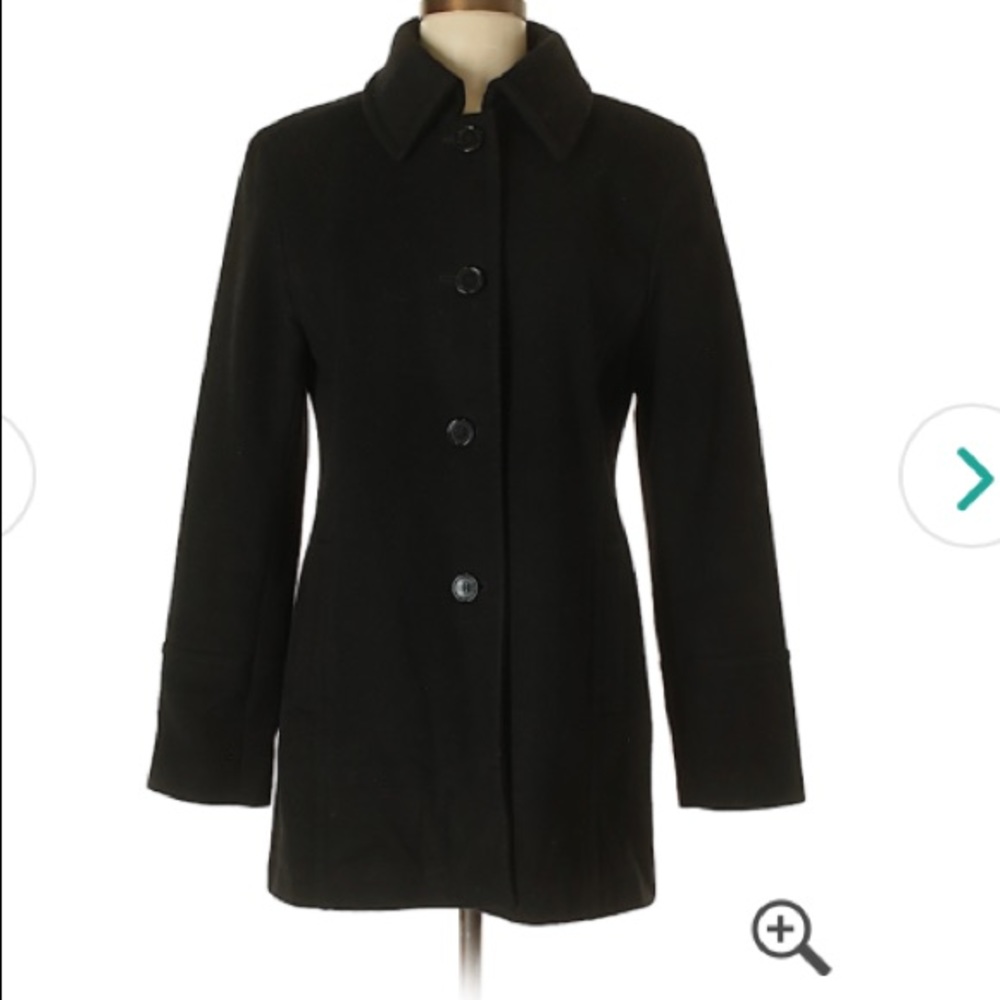 Marvin Richards wool coat pea coat trench coat blk